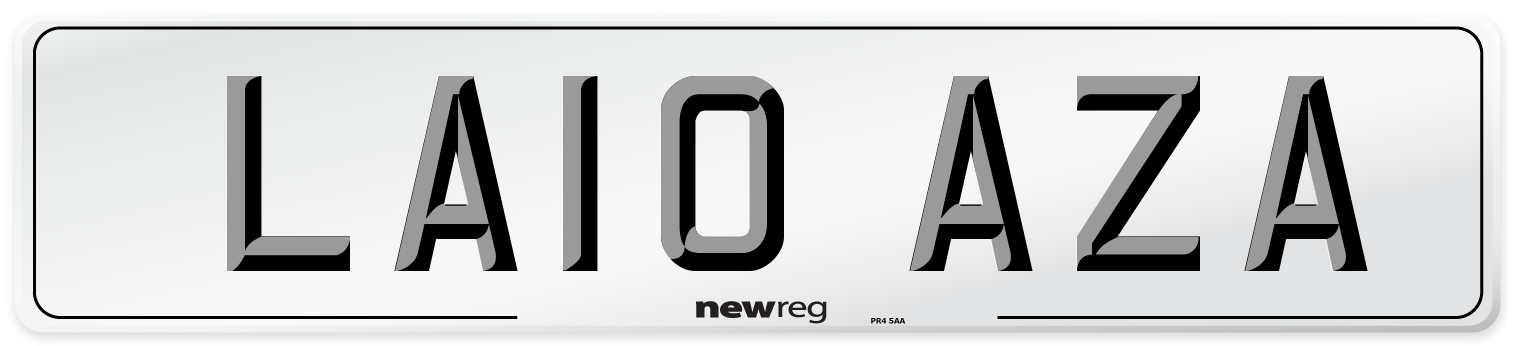 LA10 AZA Number Plate from New Reg